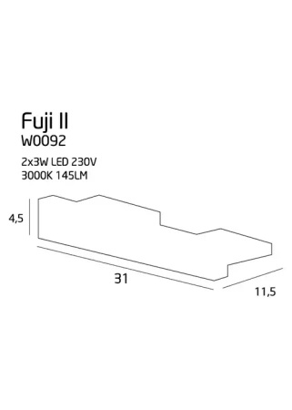 Kinkiet Fuji 2 (W0092) - Maxlight