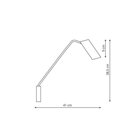 Kinkiet Futuro 1 z wysięgnikiem (LP-17001/1WL GD/BK) - Light Prestige