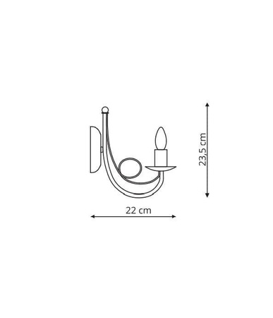 Kinkiet Perła (LP-020/1W white) - Light Prestige