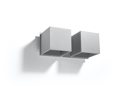 Kinkiet QUAD 2 szary (SL.0658) - Sollux