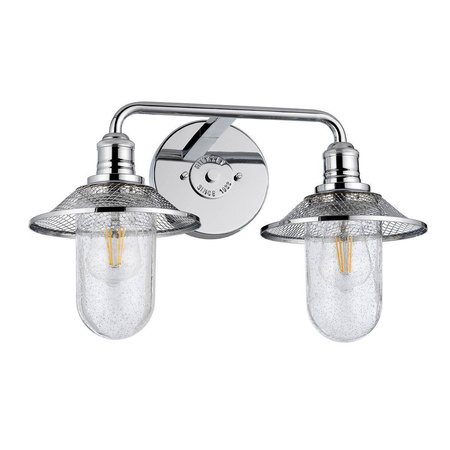 Kinkiet Rigby - 2 źródła światła - Polerowany chrom (QN-RIGBY2-BATH-PC) - Quintiesse