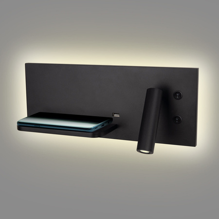 Kinkiet SUPERIOR z gniazdem USB i ładowarką indukcyjną (W0292L) - Maxlight