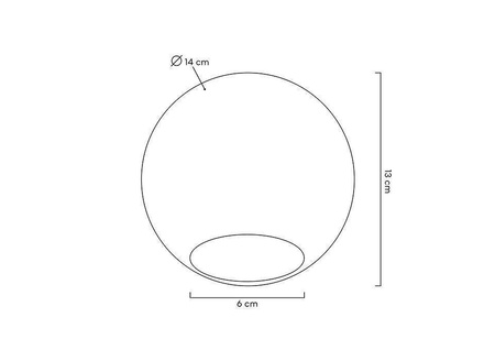 Klosz dymiony 14 cm ( PLANETARIO ) (MD10230.klosz.SMOKE) - King Home
