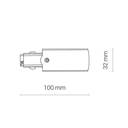 Końcówka zasilająca biała CTLS POWER END CAP RIGHT WHITE (PE-R) (8712) - Nowodvorski