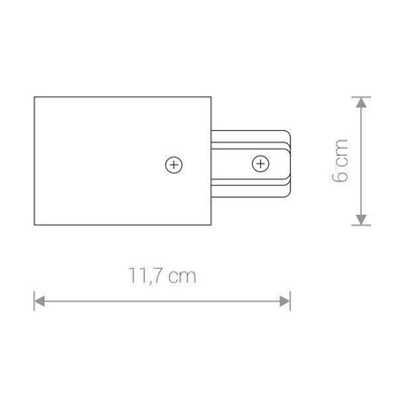 Końcówka zasilająca czarna PROFILE RECESSED POWER END CAP BLACK (8973) - Nowodvorski