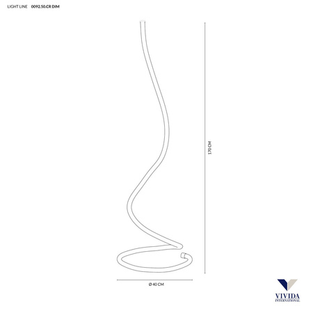 Lampa Podłogowa LIGHT LINE (0092.50.CR DIM) - Vivida