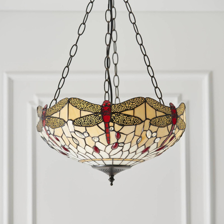 Lampa Wisząca Dragonfly beige (70759) Tiffany