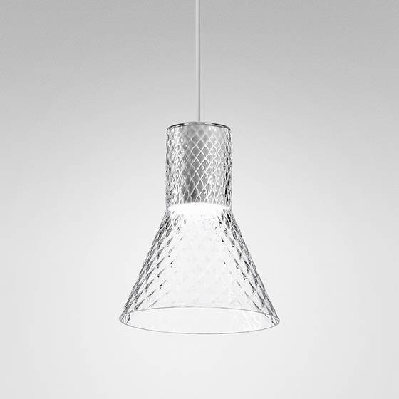 Lampa Wisząca MODERN GLASS Flared LED Kol. Szary 3000K TR (59845-M930-D9-00-16) - AqForm