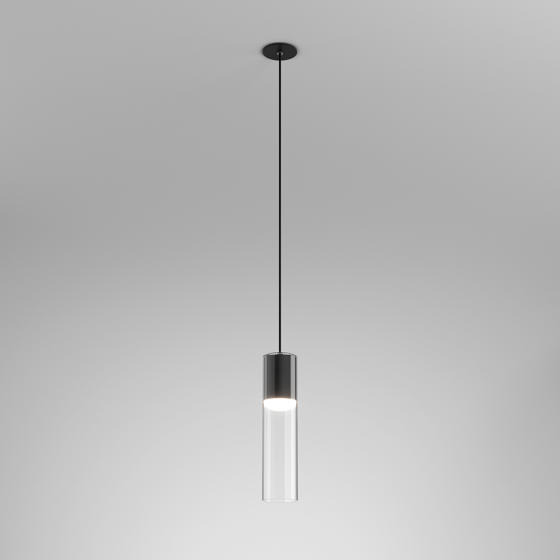 Lampa Wisząca MODERN GLASS Tube LED G/K Kol. Czarny 3000K TR (59831-M930-D9-00-12) - AqForm