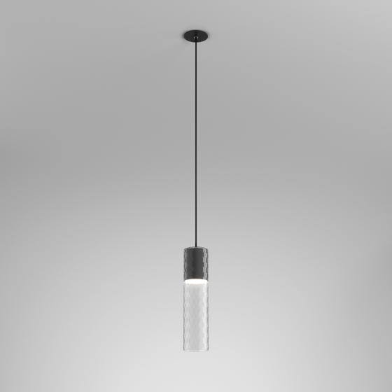 Lampa Wisząca MODERN GLASS Tube LED G/K Kol. Czarny 4000K TR (59833-M940-D9-00-12) - AqForm