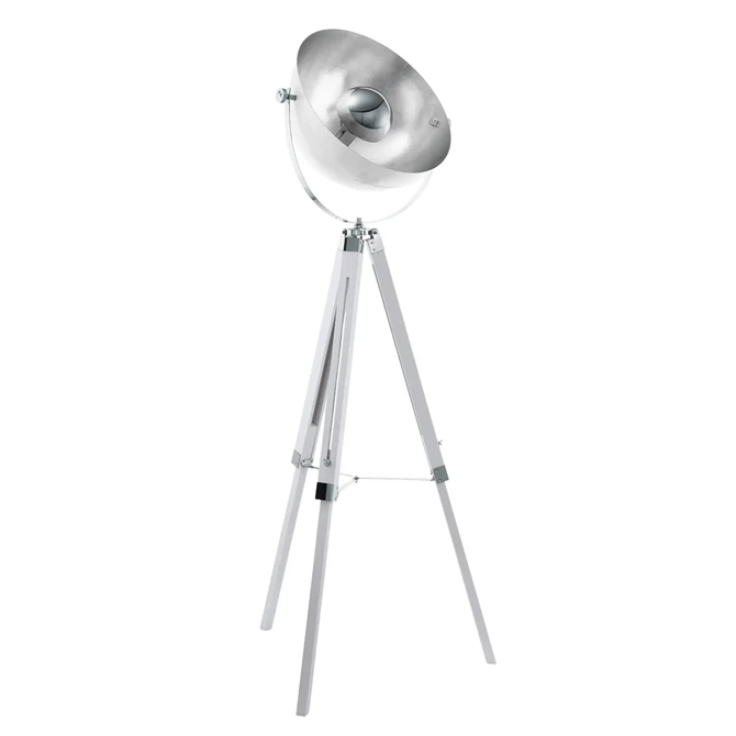 Lampa podłogowa COVALEDA 1xE27 biała/chrom (49877 - Eglo)