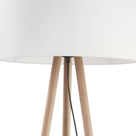 Lampa podłogowa TOKYO Ø 63 biała/ sosna postarzana (5299) - TK Lighting