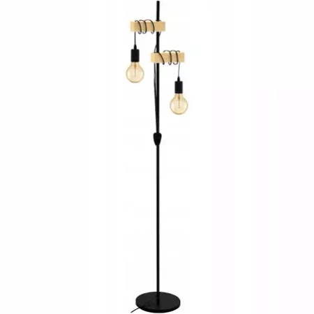 Lampa podłogowa TOWNSHEND LED czarna/drewniana (32919 - Eglo)