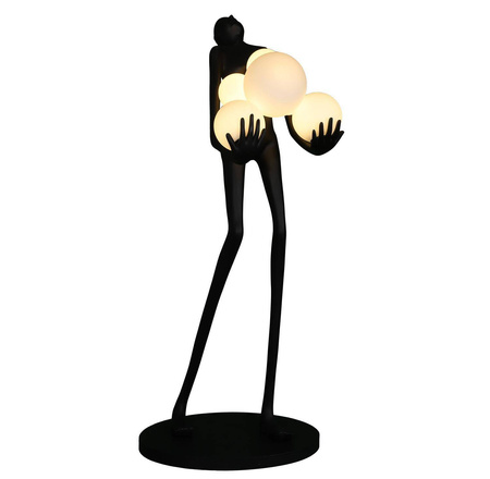Lampa podłogowa WOMAN czarna 180 cm (F9312) - Step into Design