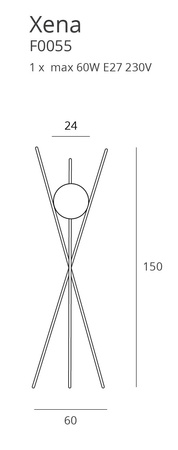 Lampa podłogowa XENA (F0055) - MAXlight