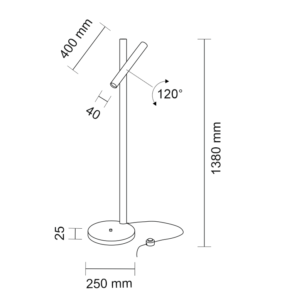 Lampa podłogowa YABU (czarny) (7876) - Shilo