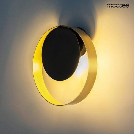 Lampa ścienna BAND złota / czarna (MSE010100339) - Moosee