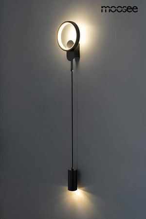 Lampa ścienna COMO czarna (MSE010100344) - Moosee