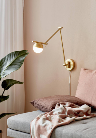 Lampa ścienna CONTINA Nordlux G9 5W Metal Mosiądz