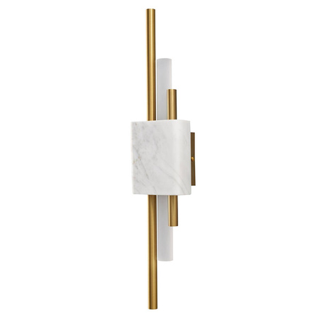 Lampa ścienna ELLIE LED marmurowa biało złota 50 cm (ST-7007W-WHITE) - Step into Design