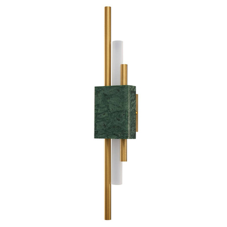 Lampa ścienna ELLIE LED marmurowa zielono złota 50 cm (ST-7007W-GREEN) - Step into Design