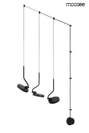 Lampa ścienna FLAT 3 czarna (MSE010100385) - Moosee