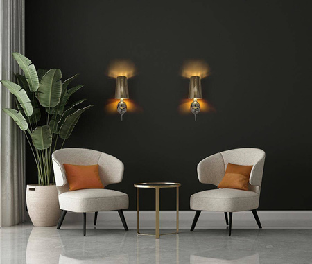 Lampa ścienna QUEEN 15 srebrna (MSE010100226) - Moosee