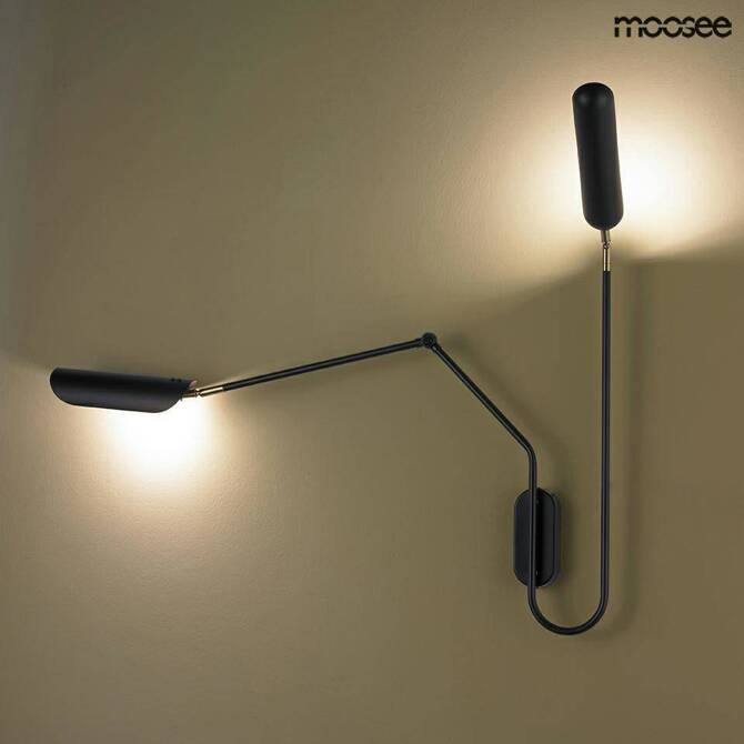 Lampa ścienna TENTA czarna (MSE010100297) - Moosee