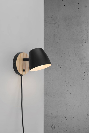 Lampa ścienna THEO Nordlux GU10 35W Metal Czarny