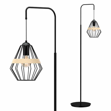Lampa stojąca CLIFF BLACK 1xE27 (MLP5528) - Milagro