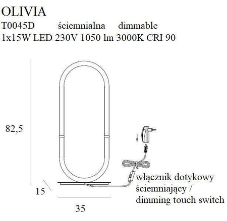 Lampa stołowa OLIVIA (T0045D) - Maxlight