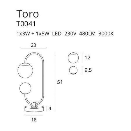 Lampa stołowa TORO (T0041) - MAXlight