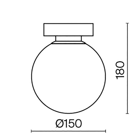 Lampa sufitowa / kinkiet Basic form Ø15 (MOD321WL-01B) - Maytoni