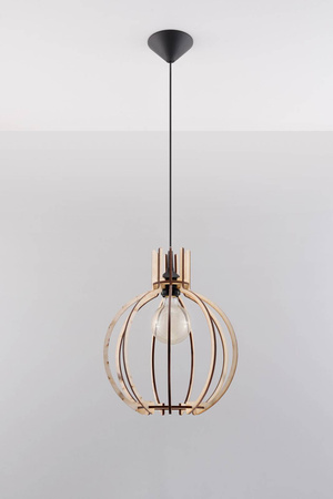 Lampa wisząca ARANCIA naturalne drewno (SL.0391) - Sollux