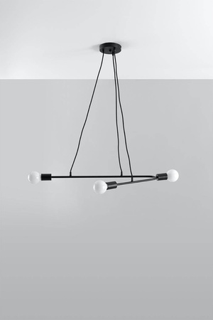 Lampa wisząca ASTRAL 3 czarna (SL.0616) - Sollux