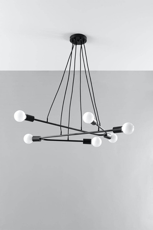 Lampa wisząca ASTRAL 6 czarna (SL.0617) - Sollux