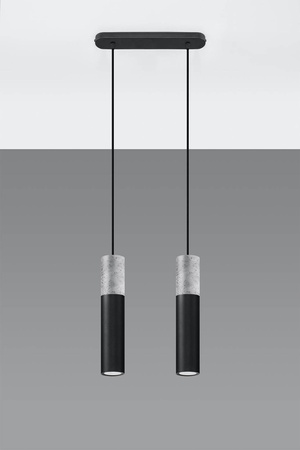Lampa wisząca BORGIO 2 czarny (SL.0651) - Sollux