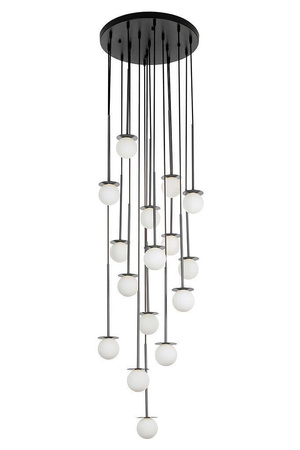 Lampa wisząca CANNON DISC 16 grafitowy chrom (JD8006-16.BLACK) - King Home