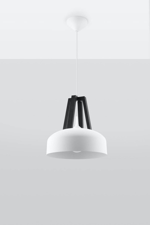 Lampa wisząca CASCO biała/czarna (SL.0387) - Sollux