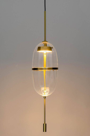 Lampa wisząca CHAPLIN 200 mosiądz - LED (MD12001-1T-200) - King Home