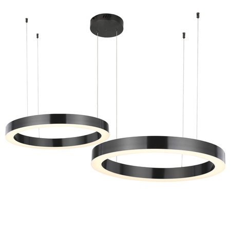 Lampa wisząca CIRCLE 40+60 LED, tytanowa na 1 podsufitce (ST-8848-40+60 black) - Step into Design