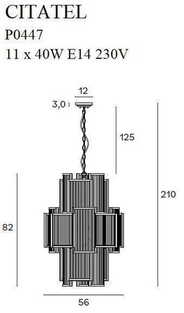Lampa wisząca CITATEL (P0447) - Maxlight