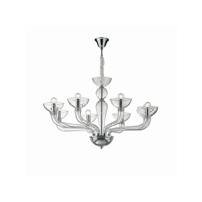 Lampa wisząca Casanova kol. przydymione szkło (095615) Ideal Lux - żyrandol