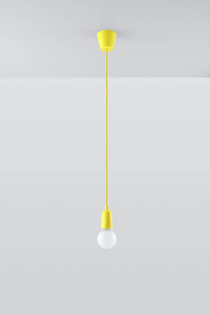 Lampa wisząca DIEGO 1 żółta (SL.0578) - Sollux