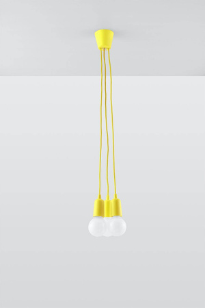 Lampa wisząca DIEGO 3 żółta (SL.0579) - Sollux
