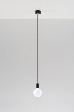 Lampa wisząca EDISON czarno-biała (SL.0157) - Sollux