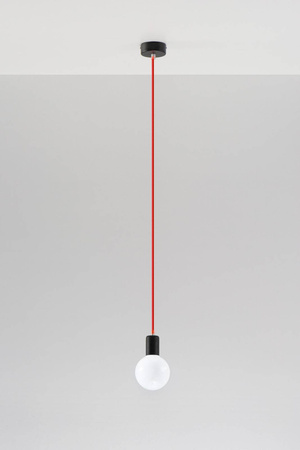 Lampa wisząca EDISON czerwona (SL.0155) - Sollux