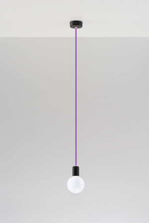 Lampa wisząca EDISON fioletowa (SL.0156) - Sollux