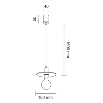Lampa wisząca IKEDA (czarny) (7982) - Shilo