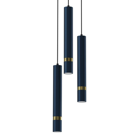 Lampa wisząca JOKER NAVY BLUE/GOLD 3xGU10 (MLP8920) - Milagro